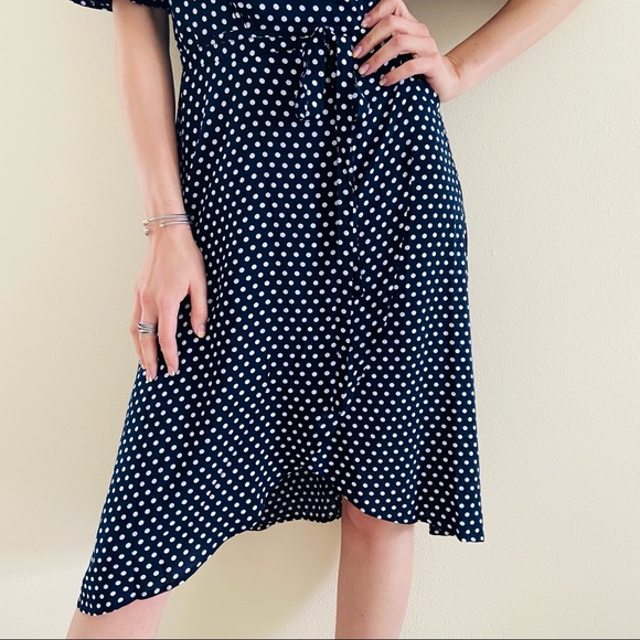 New Skye Grace Polka Dot Side Tie Wrap Cover Up Dress - Picture 9 of 14